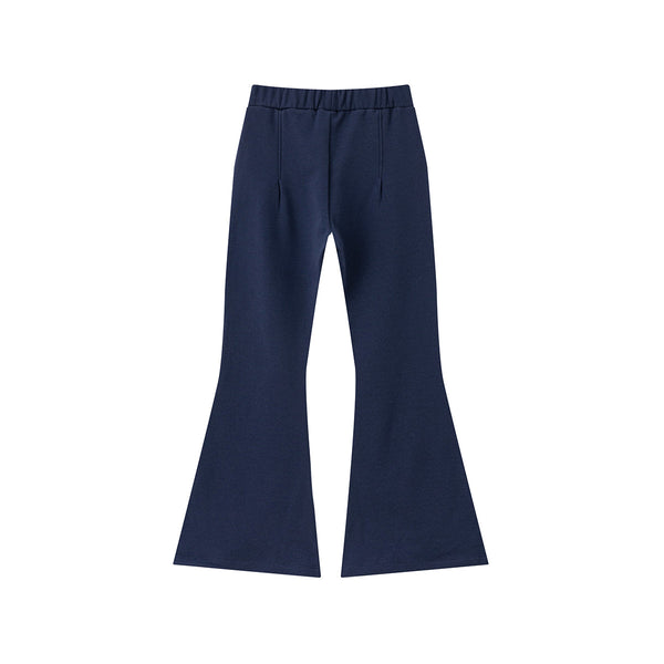 Women's Pleated Flared Plush Trousers