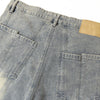 Muddy-Wash Faded Panel-Stitch Jeans