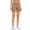 High-Waisted Solid Color Yoga Shorts
