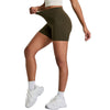 Solid Color Booty-Lifting Yoga Shorts