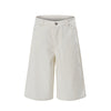 White Baggy Bermuda Denim Shorts