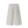 White Baggy Bermuda Denim Shorts
