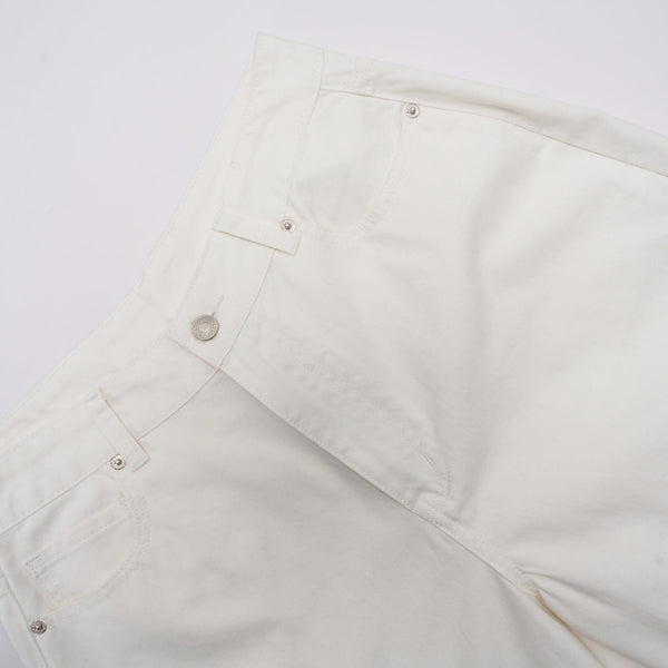 White Baggy Bermuda Denim Shorts