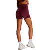 Solid Color Crossover Yoga Shorts