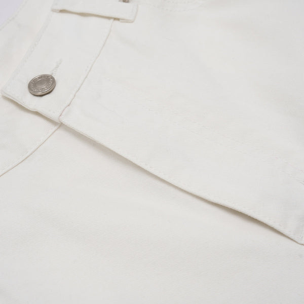 White Baggy Bermuda Denim Shorts