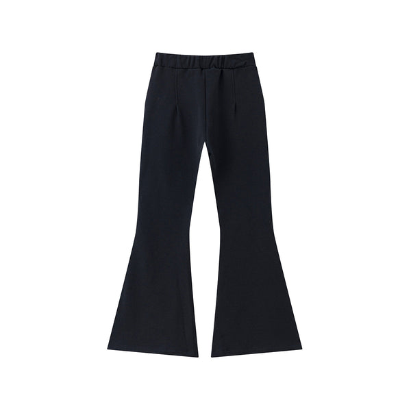 Women's Pleated Flared Plush Trousers