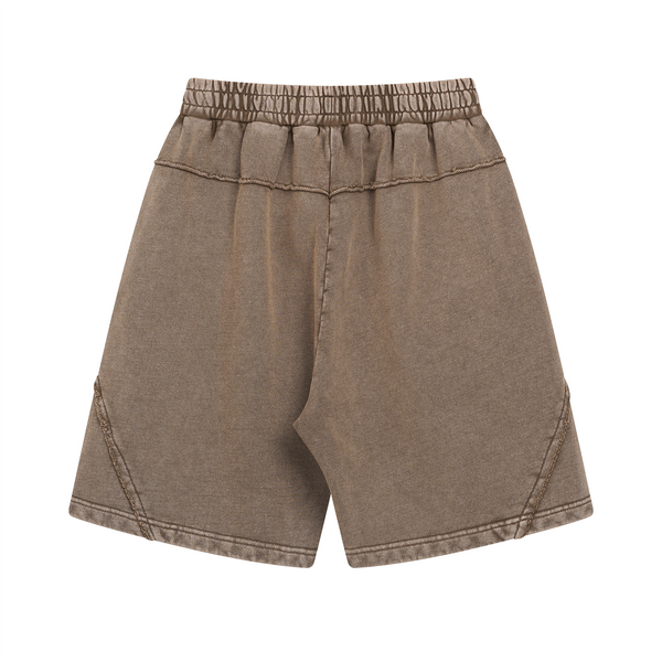 Vintage Loose-Fit Patchwork Shorts