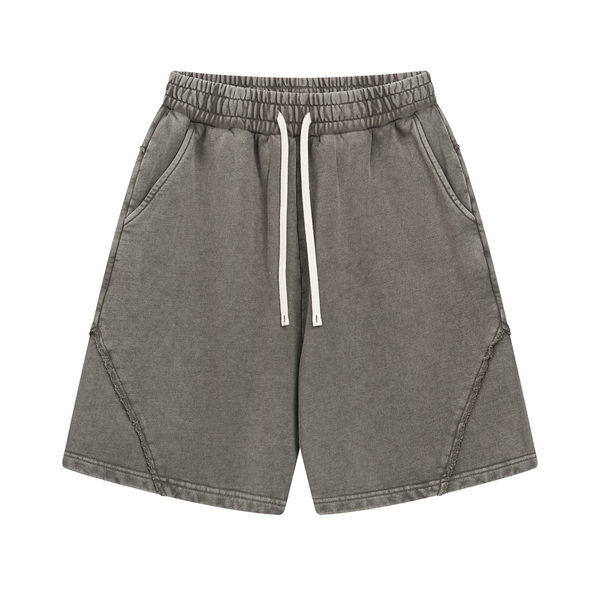 Vintage Loose-Fit Patchwork Shorts