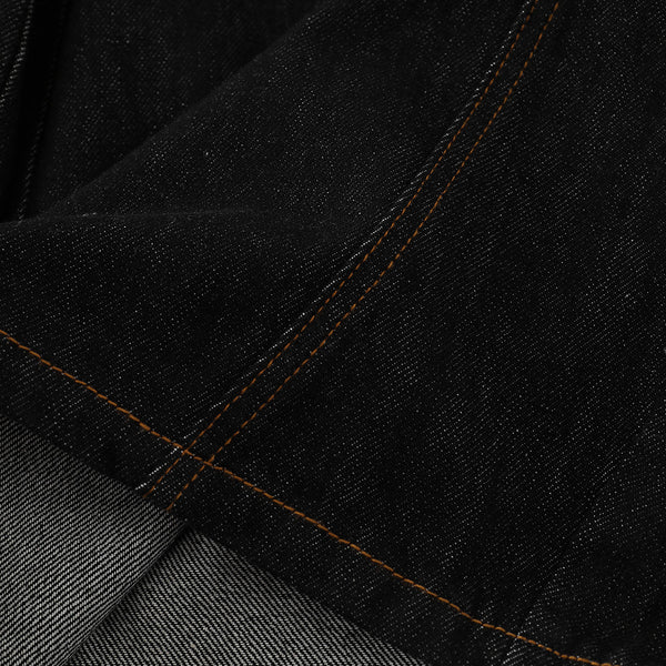 Wide Leg Embroidery Selvedge Bermuda Shorts