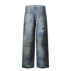 Wrinkle Wash Retro Ripped Baggy Jeans