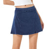 Women's Stretch Flared Knit Denim Skort