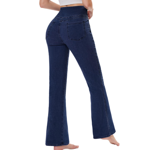 Women's Washed Stretch Knit Bootcut Jeans