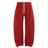 Elastic Drawstring Waist Fleece Jogger Pants