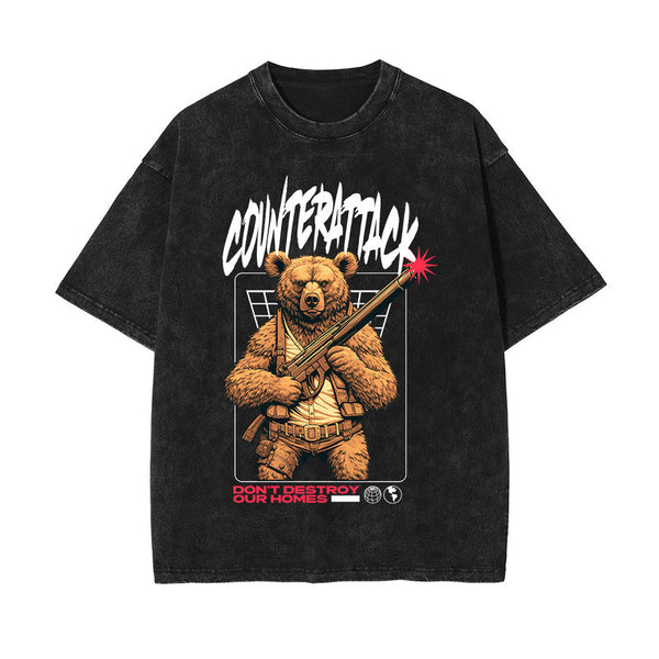 Counterattack Bear Urban Graphic Tee-INNBLAC