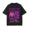 Dangerous Love Graffiti Cartoon Graphic Tee-INNBLAC