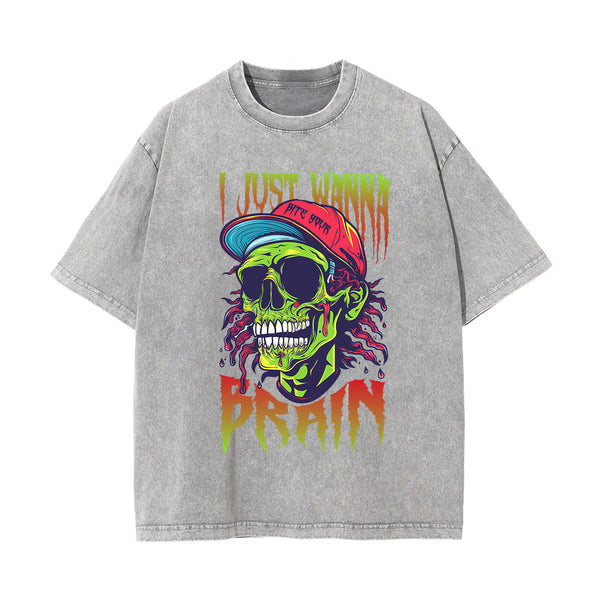 l Just Wanna Bite Your Brain Graphic Tee-INNBLAC