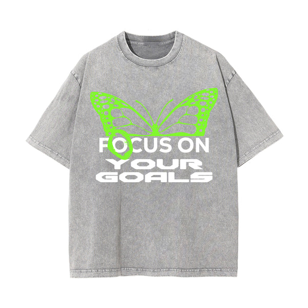 Focus On Your Goals Streetwear Graphic Tee-INNBLAC