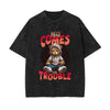 Here Comes The Trouble Graphic Tee-INNBLAC