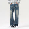 Heavy Wash Whiskers Bootcut Jeans-INNBLAC