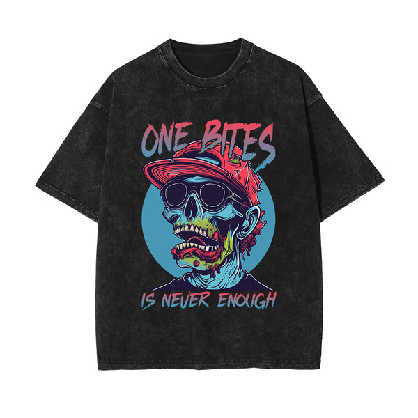 One Bites ls Never Enough Graphic Tee-INNBLAC