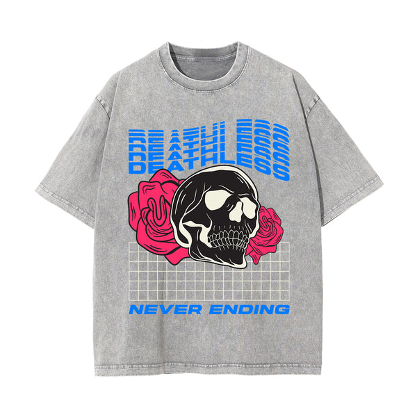Deathless Graphic Stone Wash Tee-INNBLAC