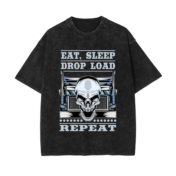 Eat Sleep Drop Load Graphic Tee-INNBLAC