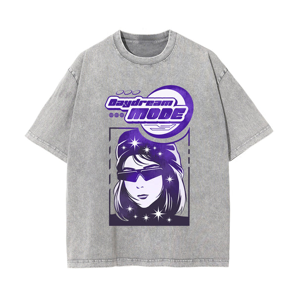 Day Dream Y2K Japanese Graphic Washed Tee-INNBLAC