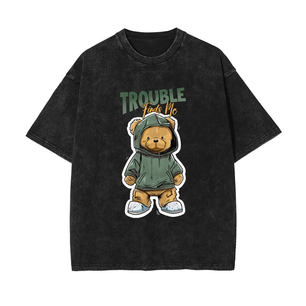 Trouble Finds Me Graphic Tee-INNBLAC