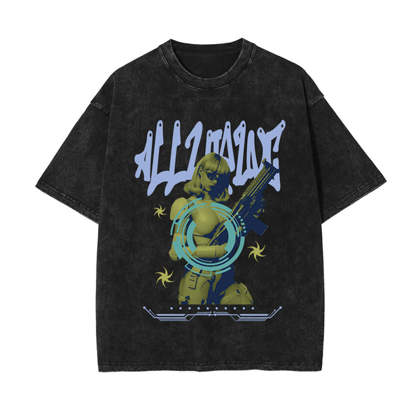 Alluring Gir y2k Streetwear Graphic Tee-INNBLAC