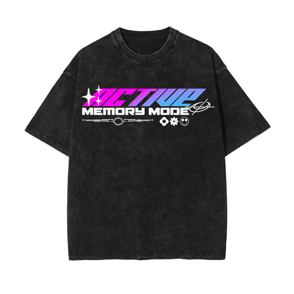 Butterfly Streetwear Chrome Graphic Washed Tee-INNBLAC