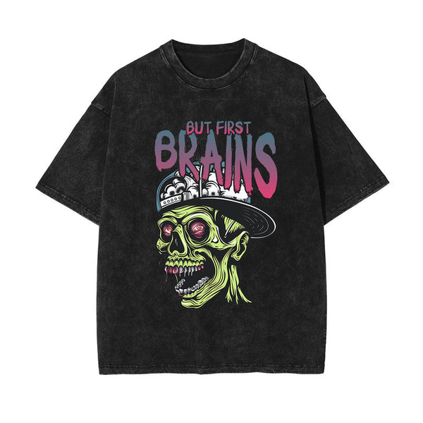 But First Brains Graphic Tee-INNBLAC