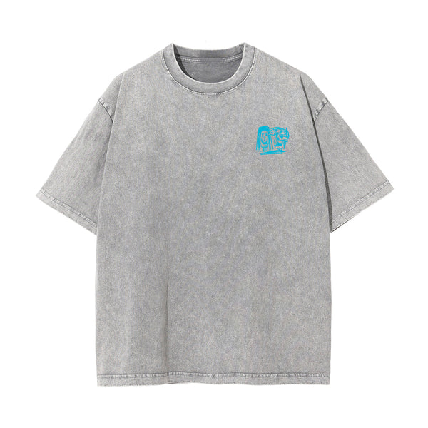 Surfing Graffiti Urban Graphic Washed Tee-INNBLAC