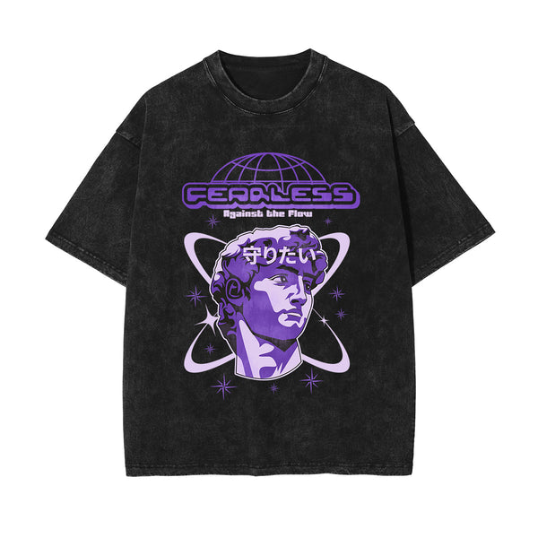 Y2K Japanese Graphic Washed Tee-INNBLAC