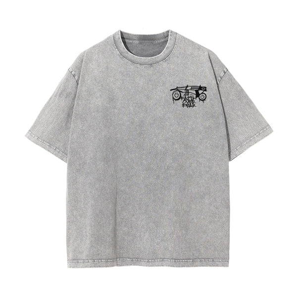 Faith Over Fear Graffiti Graphic Tee-INNBLAC