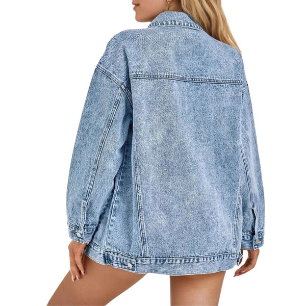 Women's faded Denim Trucker Jacket