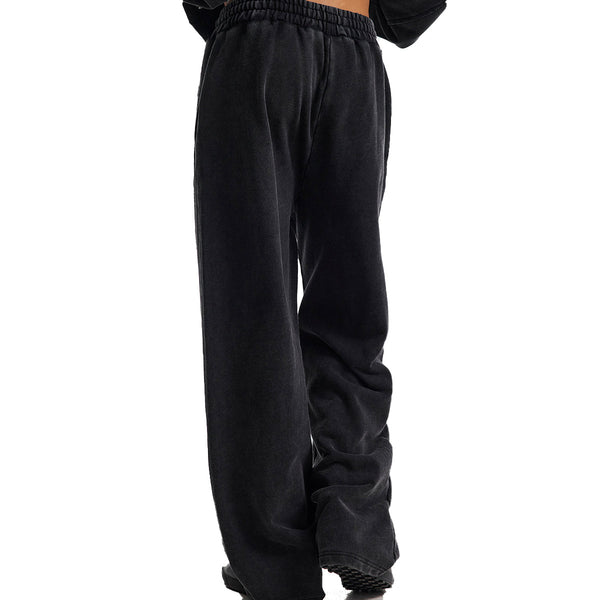 Distressed Washed Patchwork Jogger Pants