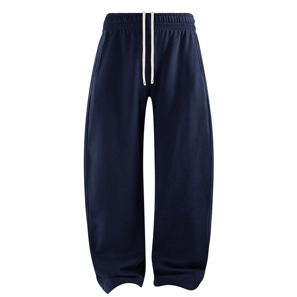 Elastic Drawstring Waist Fleece Jogger Pants