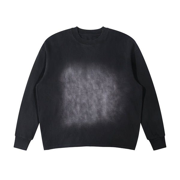 Stone-Washed Faded Cotton Sweatshirt 360gsm