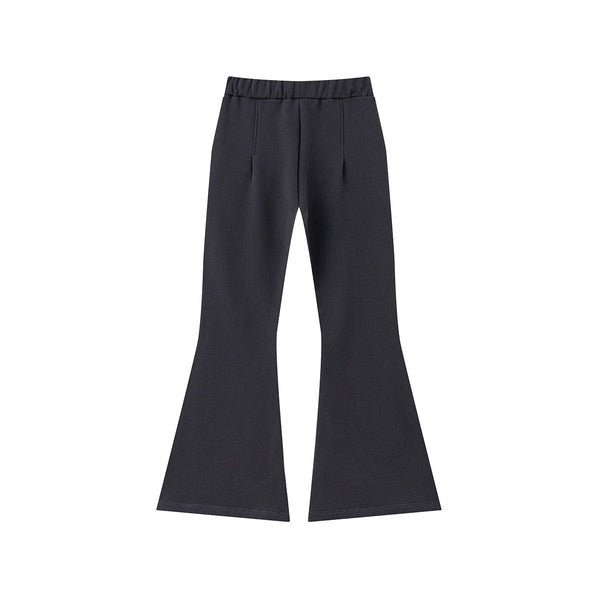 Women's Pleated Flared Plush Trousers