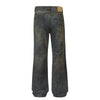 Wrinkle Wash Vintage Straight Jeans