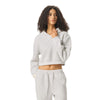 Women's Solid Color Relaxed Cropped Hoodie