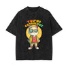 Cute Cat Stone Wash Graphic Tee-INNBLAC