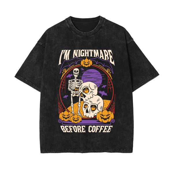 I'm Nightmare Before Coffee Graphic Tee-INNBLAC