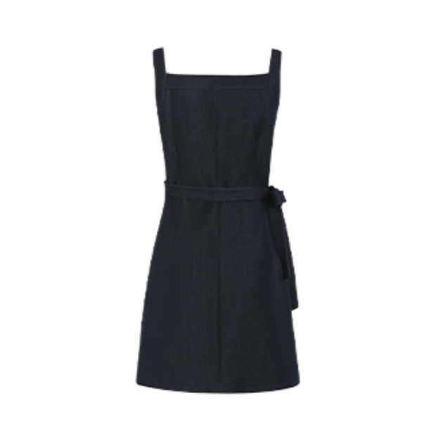 Women's Sleeveless Denim Wrap Mini Dress
