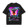 Butterfly Streetwear Chrome Graphic Washed Tee-INNBLAC