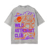 Wild Astronaut Graffiti Graphic Washed Tee-INNBLAC