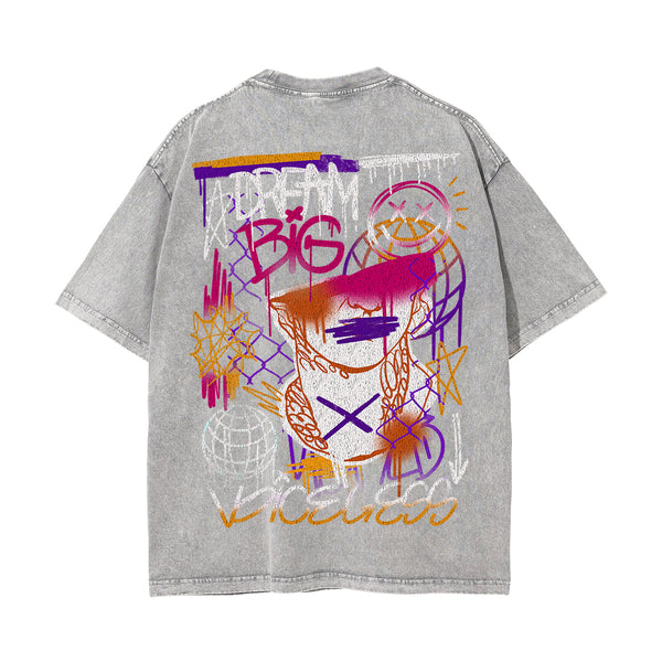 Graffiti Aesthetic Graphic Heavyweight Tee-INNBLAC