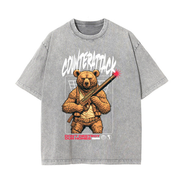 Counterattack Bear Urban Graphic Tee-INNBLAC