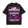 Los Angeles Graffiti Graphic Washed Tee-INNBLAC