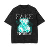 Broken Bear Stone Wash Graphic Tee-INNBLAC